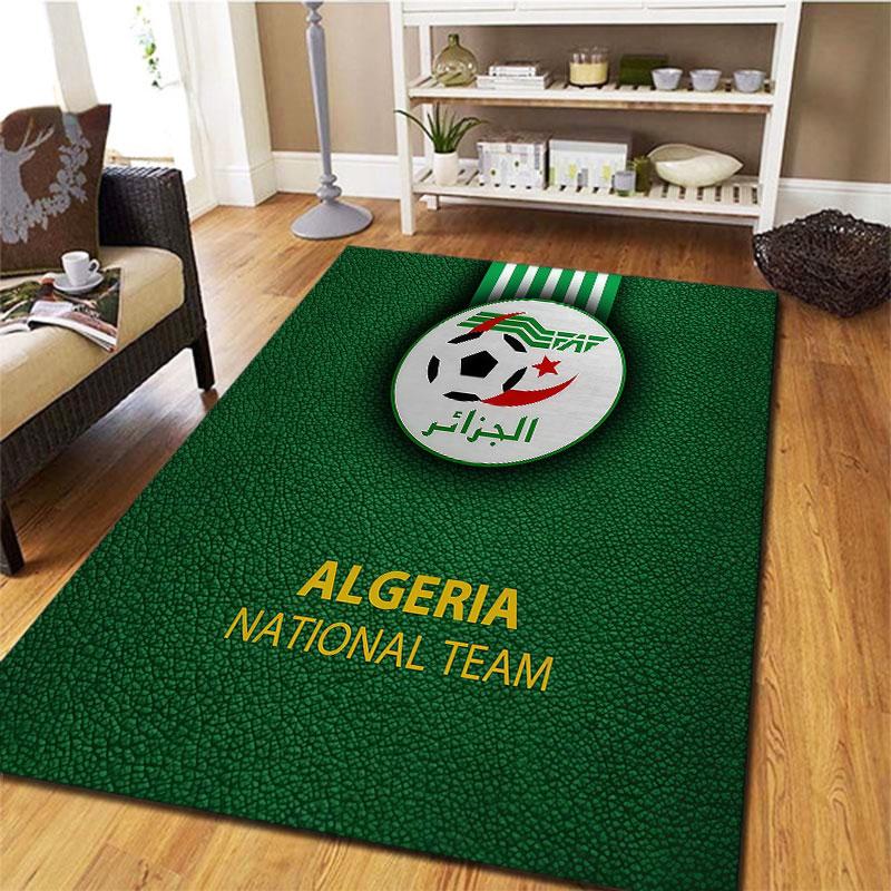 Algeria National Football Team Carpet Rug for Living Room Bedroom Home Sofa Decoration,Kids Play Non-slip Floor Mat