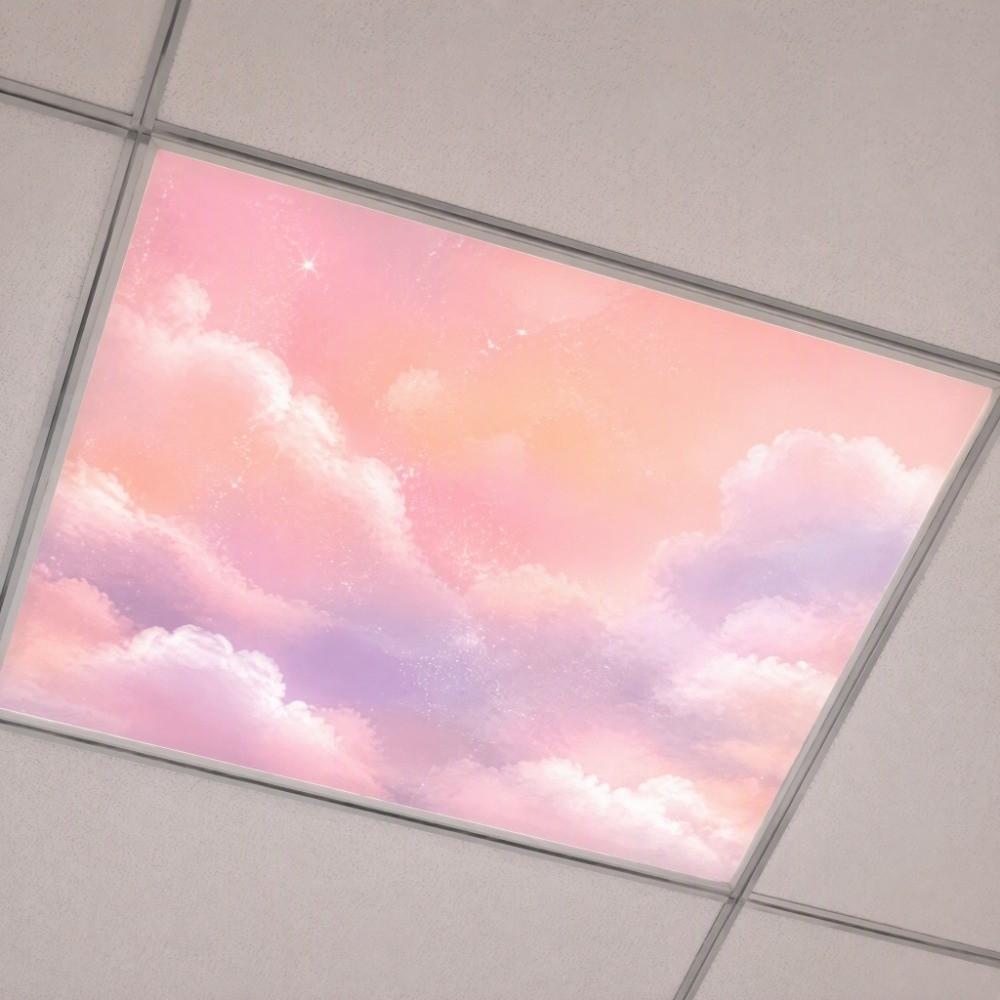 Eye-Protective Ceiling Light Cover Polyester Fabric Light-Blocking Lampshade Office