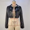 Women PU Leather Jackets Single Breasted Hot Girl Street Motorcycle Short Coats