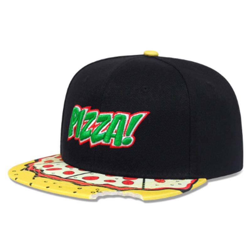 

1Piece Unisex Pizza Letter Embroidery Hip Hop Hat Outdoor Adjustable Sunscreen Leisure Hat Spring Summer Travel Tourism Vacation