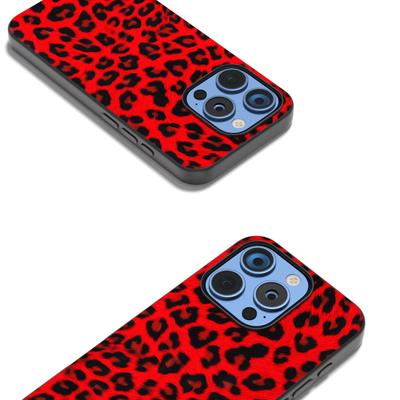 For iPhone 16 Pro Max Case Leopard Pattern PU+TPU Back Phone Cover