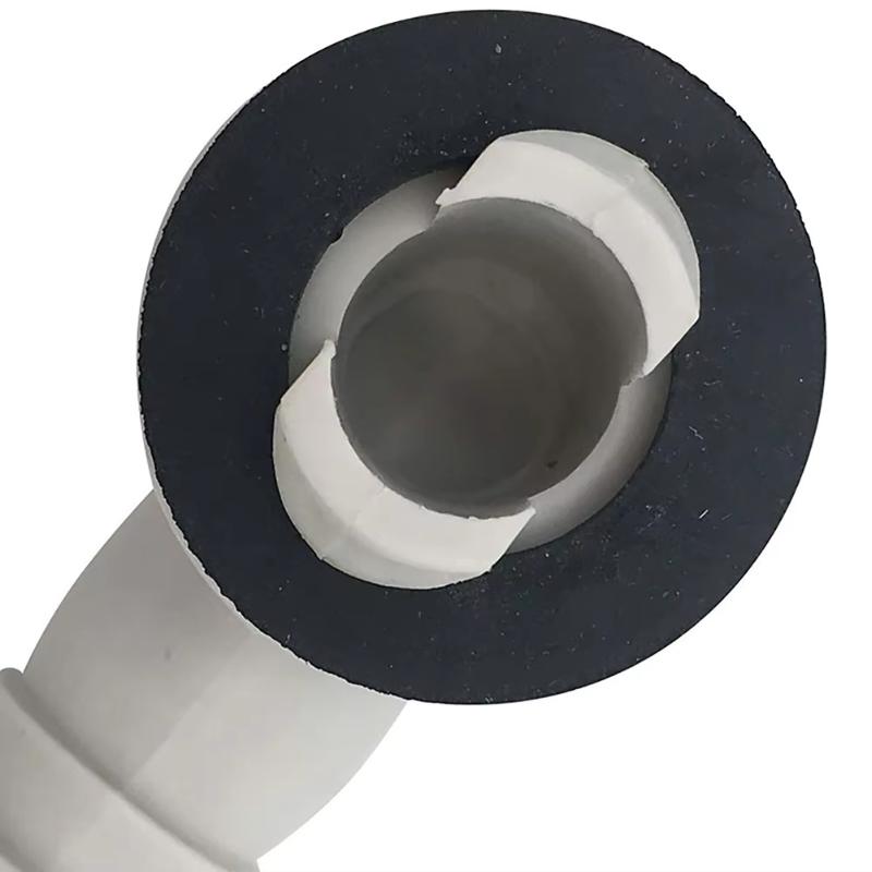 1Pc Air Conditioner Drain Connector Ac Drain Hose Plastic Elbow Rubber Ring Kit Anti-Defomed 1.5Cm Diameter Connector