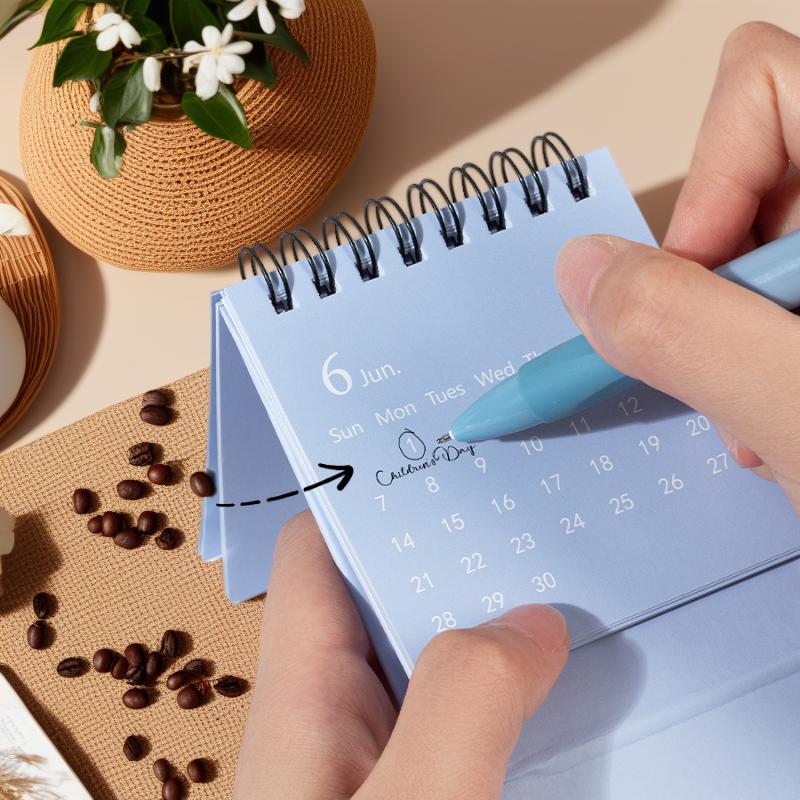 2026 Morandi Color Mini Desk Calendar, Desktop Planning Calendar Memo Message Small Ornament