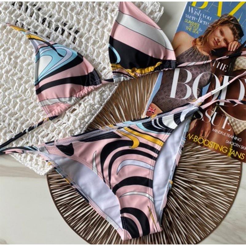 

Luxury Design Women s Sexy Small Chest Push-up Kini Set Swimsuit Brand Beach Swimsuit Print Belly-covering Slimming Swimsuit XL персиковый