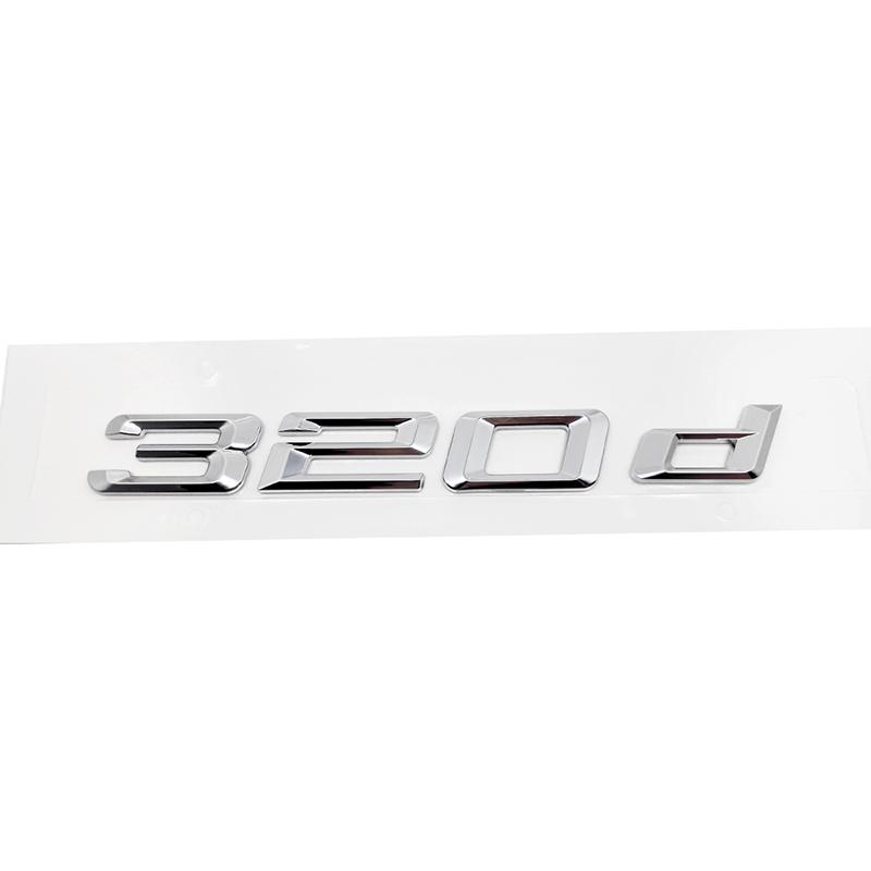 3D ABS 320d 325d 328d 330d 335d 318d Car Trunk Letters Logo Badge Emblem Decals Sticker For E46 E90 F30 F31 F34