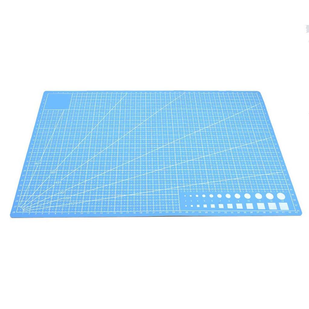 Grid Lines PVC Cutting Mat Self Healing Paper Leather Fabric Cutting Board(Blue)