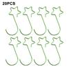 20pcs Christmas Star Hook Hanging Ornament Xmas Tree Garland Gifts Socks Holder Reusable Party Decoration New Years Mall