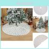 Luxurious White Plush Feather Christmas Tree Skirt With Gold And Silver Accents