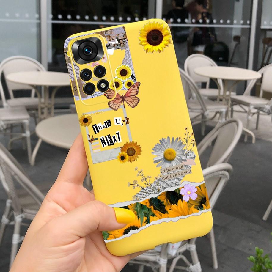 For Xiaomi Redmi Note 11 Case 2022 Slim Silicone Soft Flower Phone Cover For Xiaomi Redmi Note 11S Bumper Note11 Pro Plus Fundas