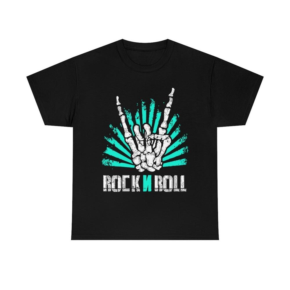

Rock on T-shirt,rockstar,and roll music, egend,girl,up,hand,vintage,show hand 4XL