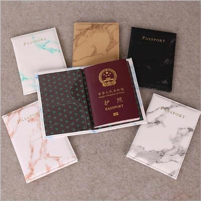 Passport Cover Fashion Women Men Pu Leather Marble Style Travel ID Credit Card Passport Holder Packet Wallet Purse Bags Pouch