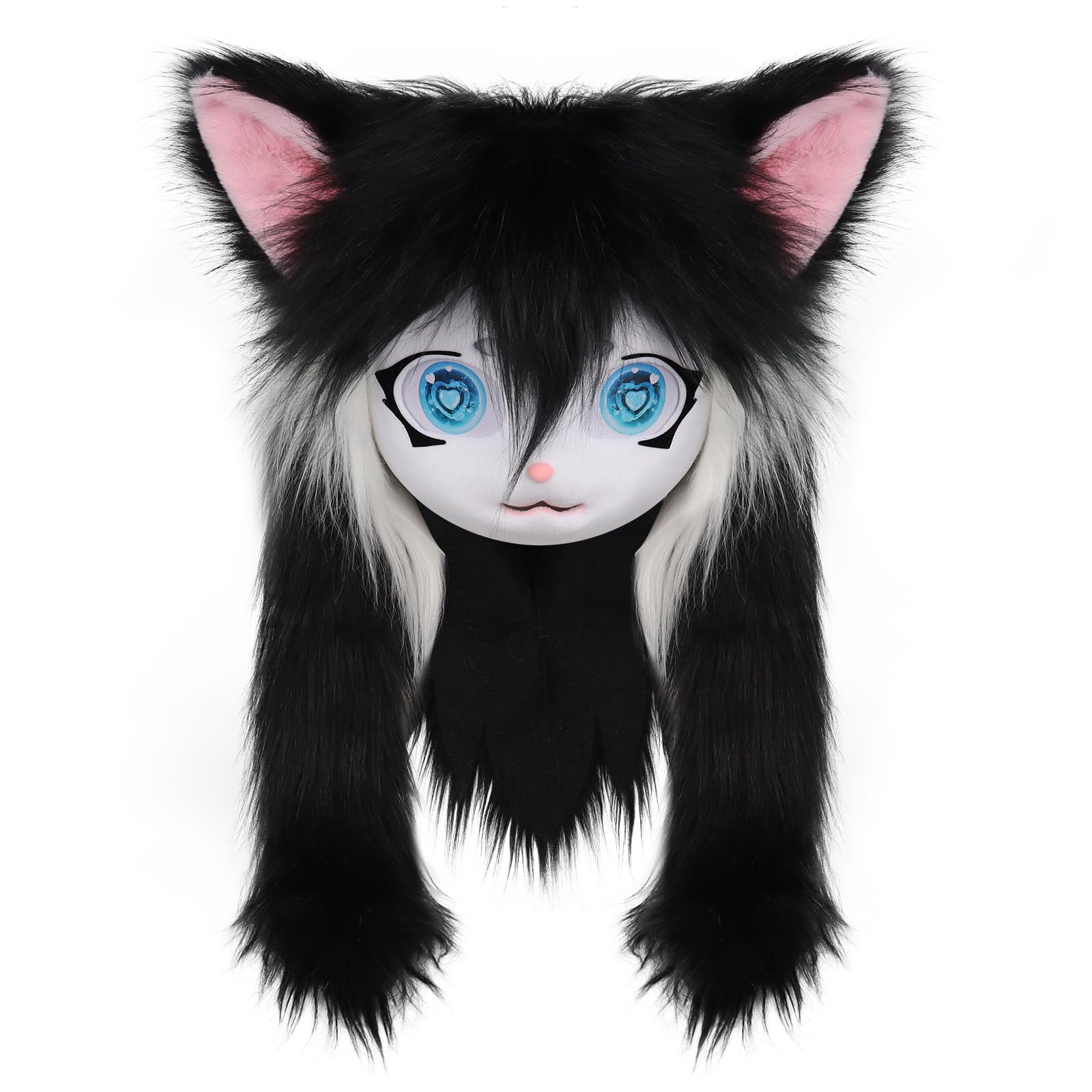 Animal Head Cat Fursuit Cut Mask