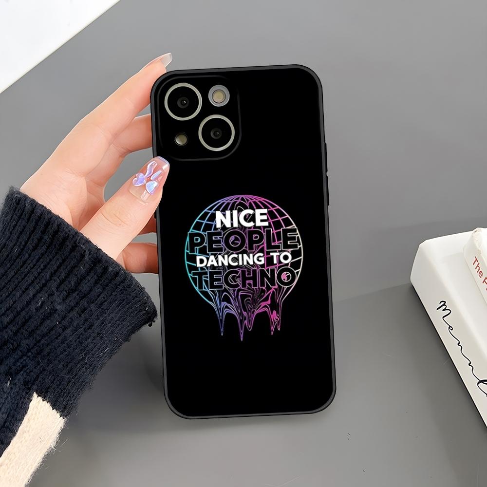 Techno Music Phone Case For Iphone 17 Pro Max 16 15 14 Pro Max 13 Mini 11 12 Xr X Xs SE Plus Back Cover