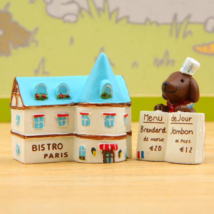 Japanese Style Resin Dog Plant Decor With Cartoon Design For Kitchen Or Restaurant Display
