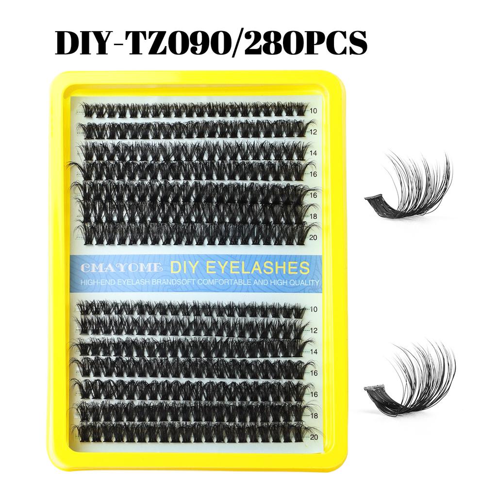 Dense D-Song Single Cluster False Eyelashes Daily Activities Diy Segmented Simulation Curled Eyelashes
