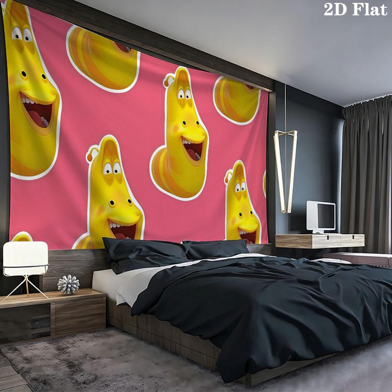 Larva Art Wall tapestry, aesthetic printed fabric blanket, suitable for bedroom, living room, and home decor.