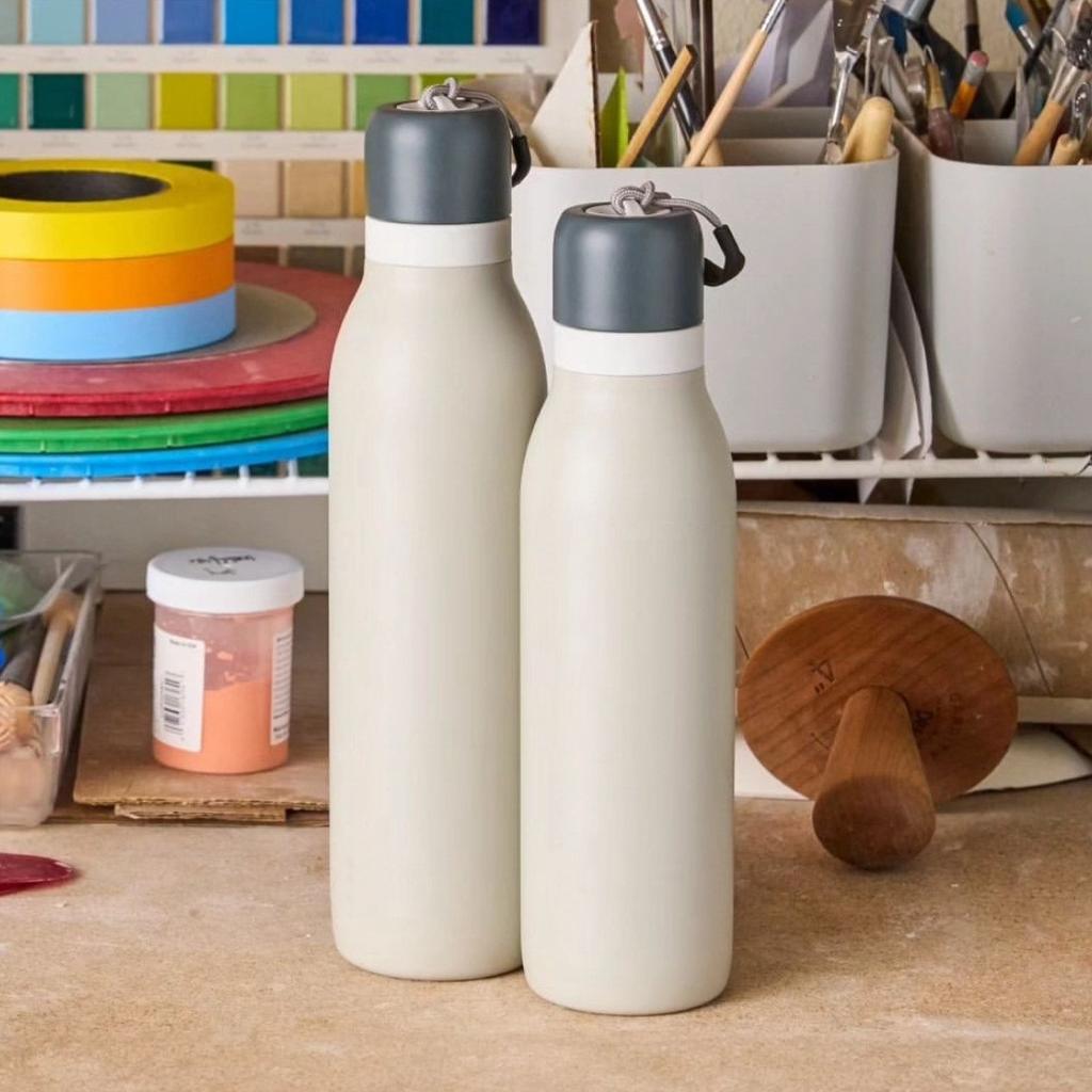 Simple and High-value Stainless Steel Thermos Cup Macaron Color Large-capacity Sports Kettle Outdoor Portable Cup