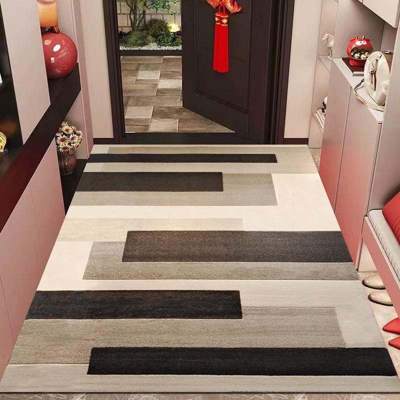 Entrance Carpet At The Foyer Dirt Resistant Crystal Velvet Carpets Absorbent Foot Mats Door Mats