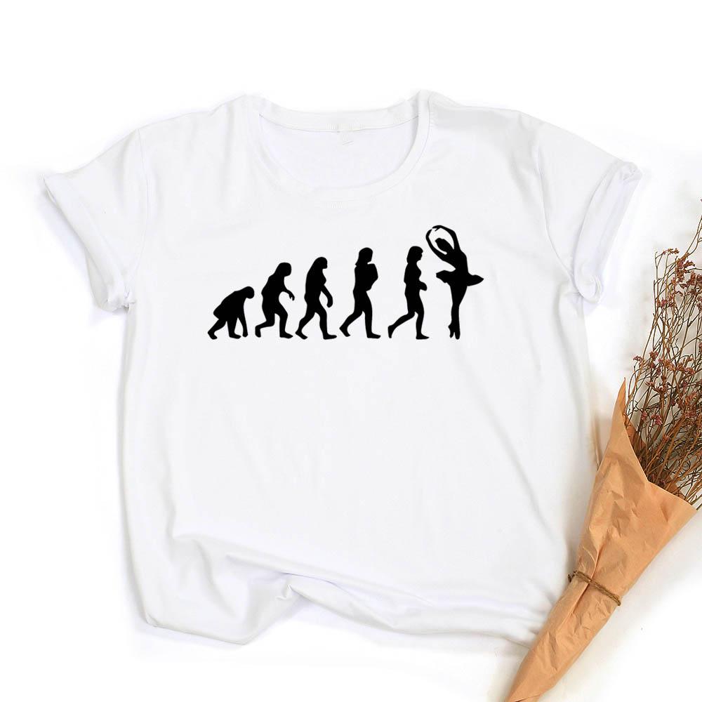 Fashion Born To Dance Letters Print Women Tshirt Casual Dancing Ballet O Neck Summer Harajuku T