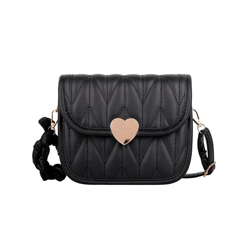 Bag Women's 2025 New Trend Rhombus Embroidery Thread Semi-round Bag Fashionable Shoulder Messenger Bag Simple Chain Pu Women's Bag