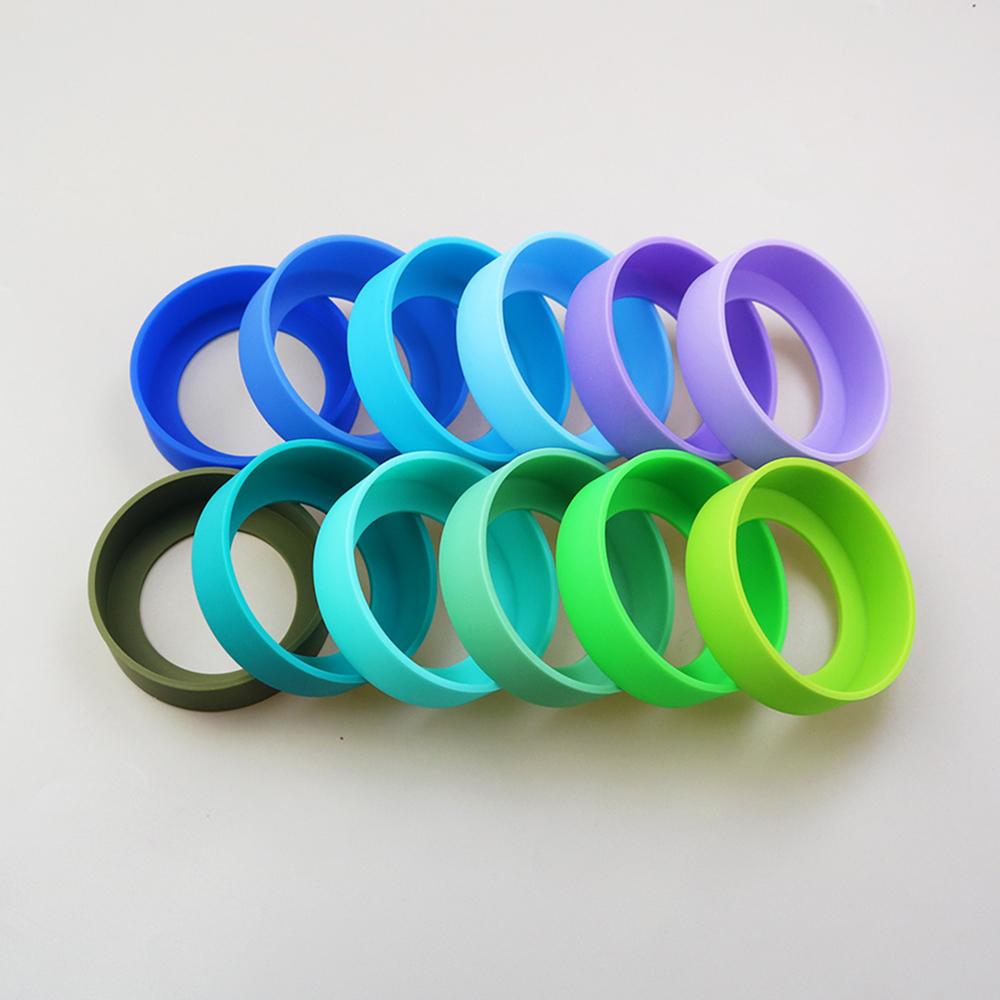 28 Colors 7.5CM Silicone Cup Bottom Cover 75MM Cup Bottom Ring Coaster Sleeve Sheath Wear-resistant Anti-fall Bottom Cover