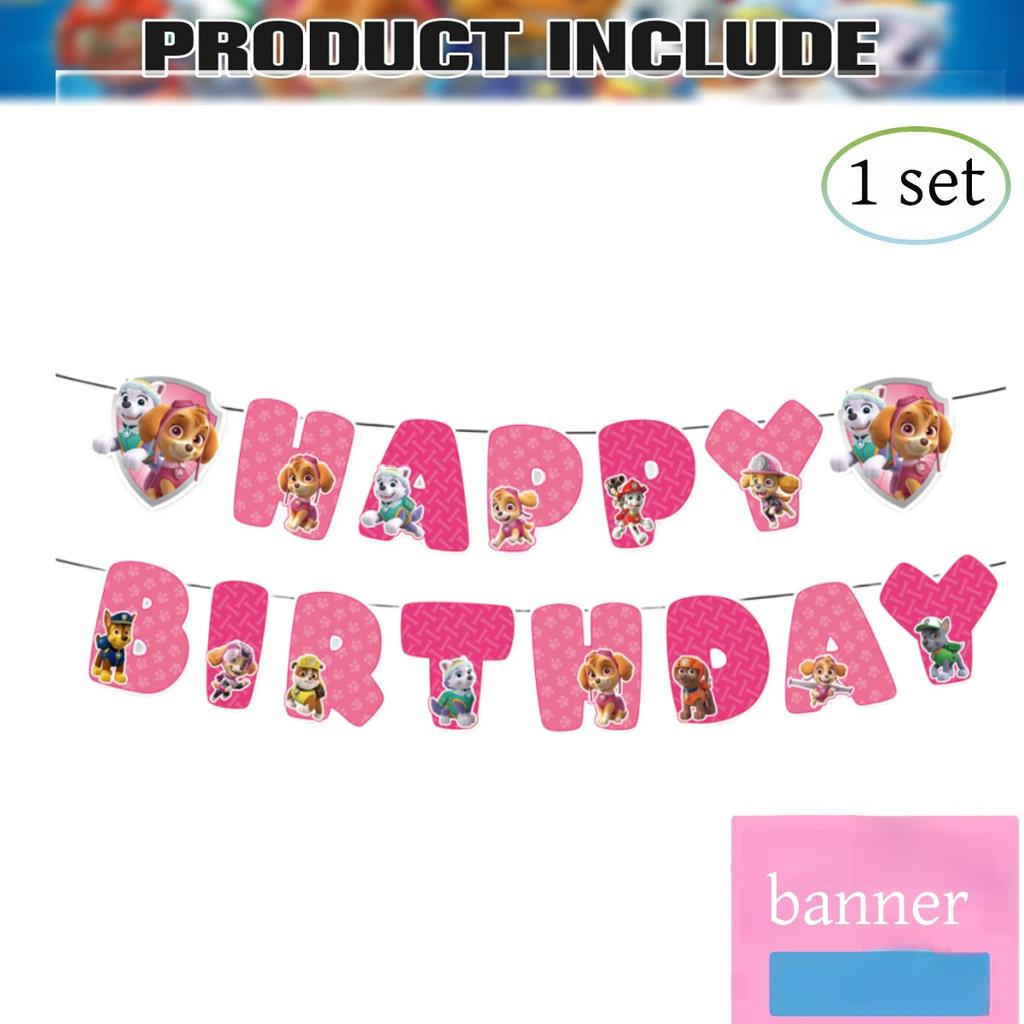 New PAW Patrol Birthday Party Decorations Dog Skye Balloons Plate Tablecloth Gift Bag Baby Shower Kids Party Supplies Toys gifts