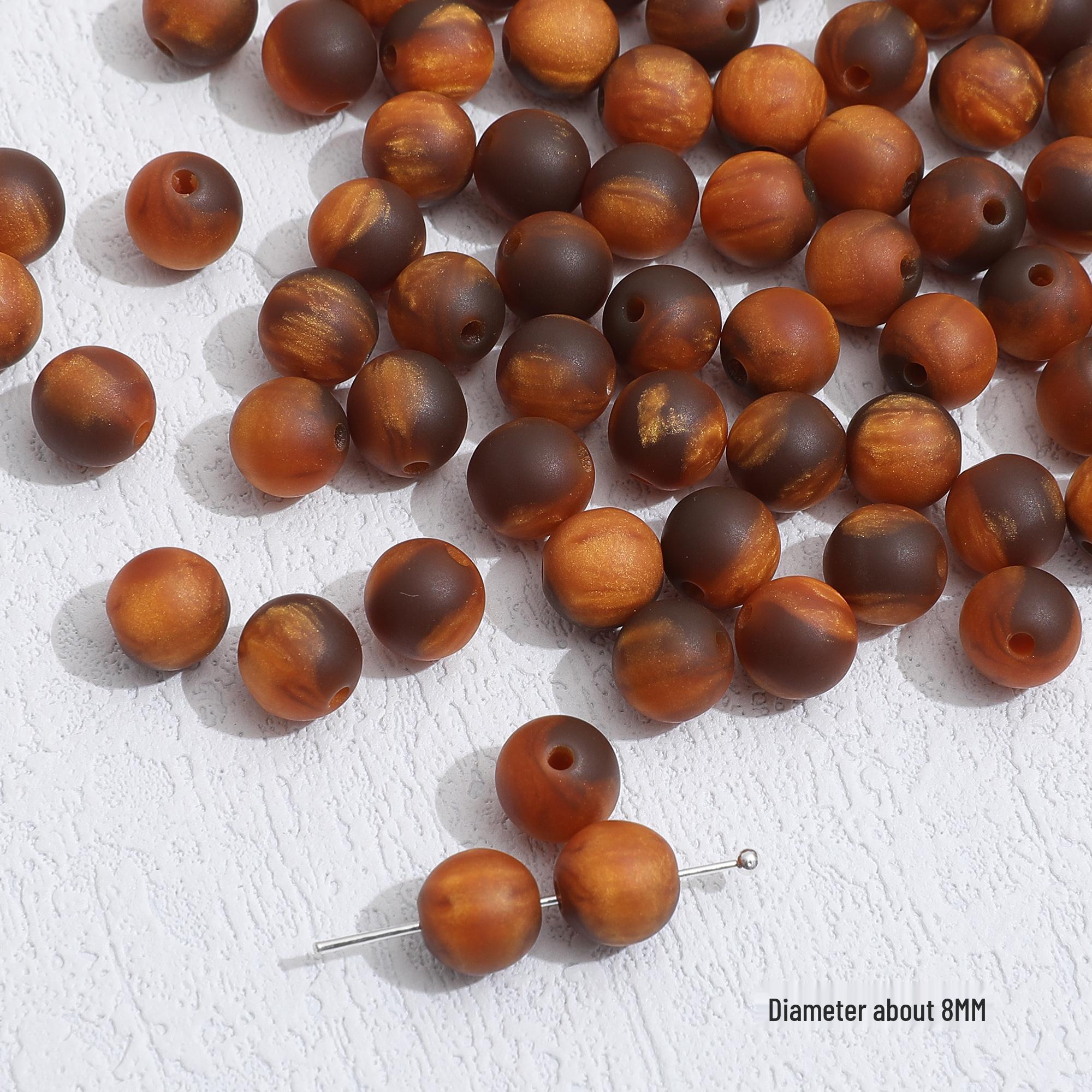 

10 pcs Retro Gradient Bead String: Candied Chestnuts for DIY Autumn/Winter Jewelry