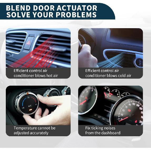 HVAC Heater Blend Air Door Control Actuator Replacement for CHRYSLER 300 Durable No.68238243AA | Air Door Actuator 2 Pcs for DODGE CHALLENGER