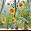 Frische Sonnenblume Glasfenster Auslage Balkon Heimverschönerung und Dekoration Antistatische Fensteraufkleber