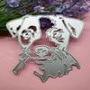 Dog Cutting Dies Metal Embossing Die Cuts Decorative Stencil for Birthday Card Making DIY Scrapbooking Photo Album Craft