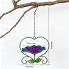 New Love Heart Design Hanging Bird Bath Flower-shaped Durable Iron Bird Feeder Device Large Capacity Bird Water Drinker Balcony