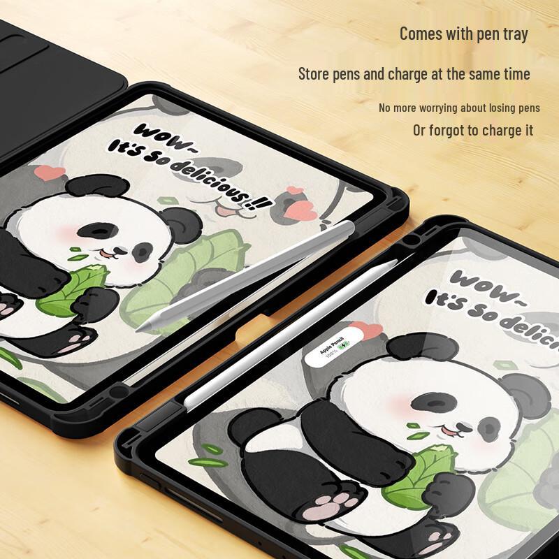 QBOSS Rotating Hungry Panda Protective Case for Apple iPad