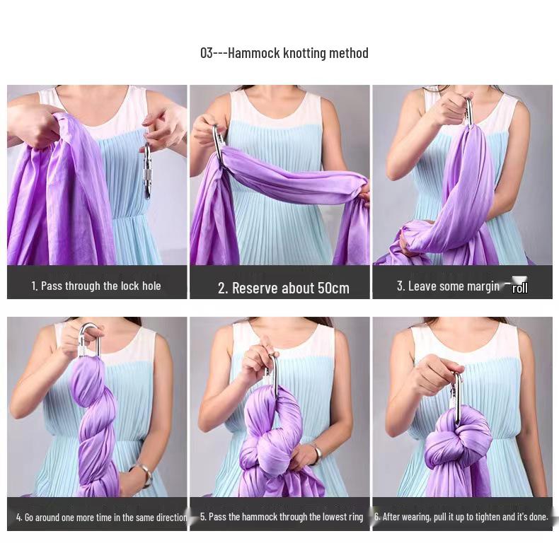 Solid Color Micro-Elastic Aerial Yoga Hammock – Anti-Gravity Seamless One-Piece Fabric Set for Yoga Studios.
