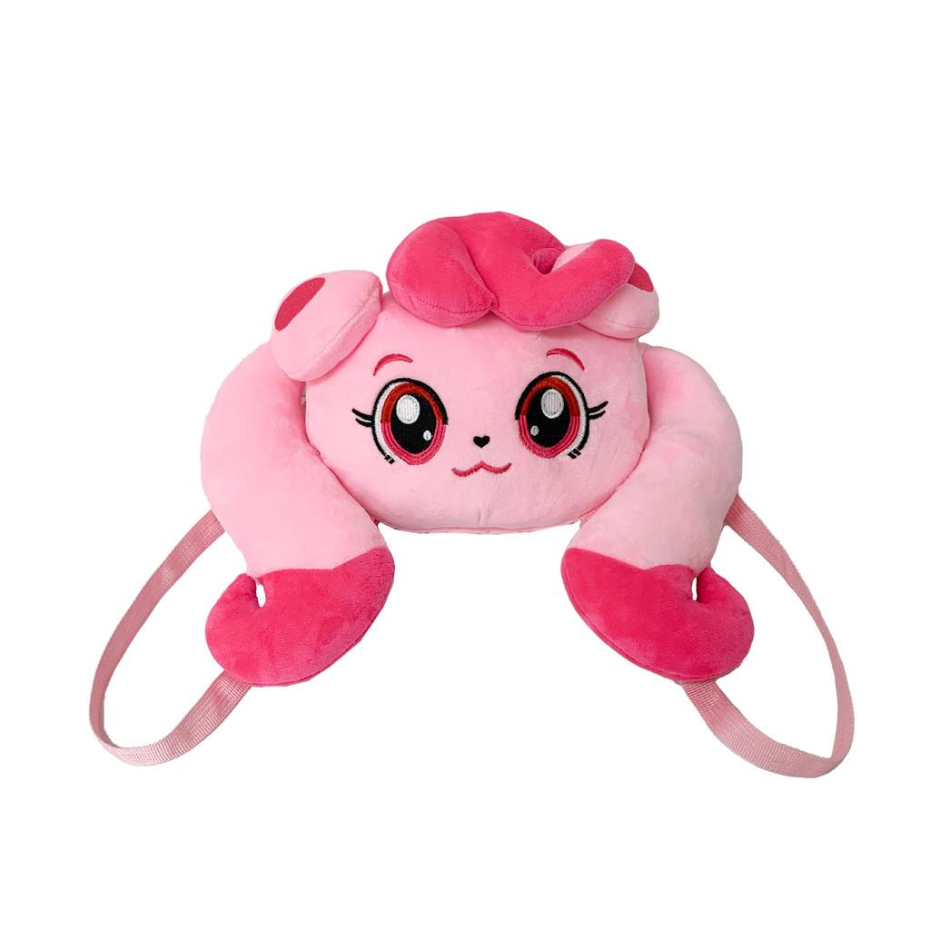 Plush Pink Pony Doll Backpack Top Handle Open Pocket Girls School Bags Student