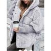 Cross-Border European and American Amazon Autumn and Winter Women New Loose Hood Stitching Sleeves down Jacket Cotton-padded Clothes Outerwear Coat