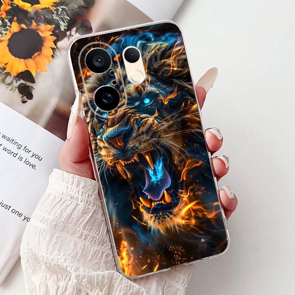 For Vivo S30 Pro Mini V2465A Cool Dragon Tiger Painted Phone Case For Vivo S30Pro Mini 5G Soft Silicone TPU Cases