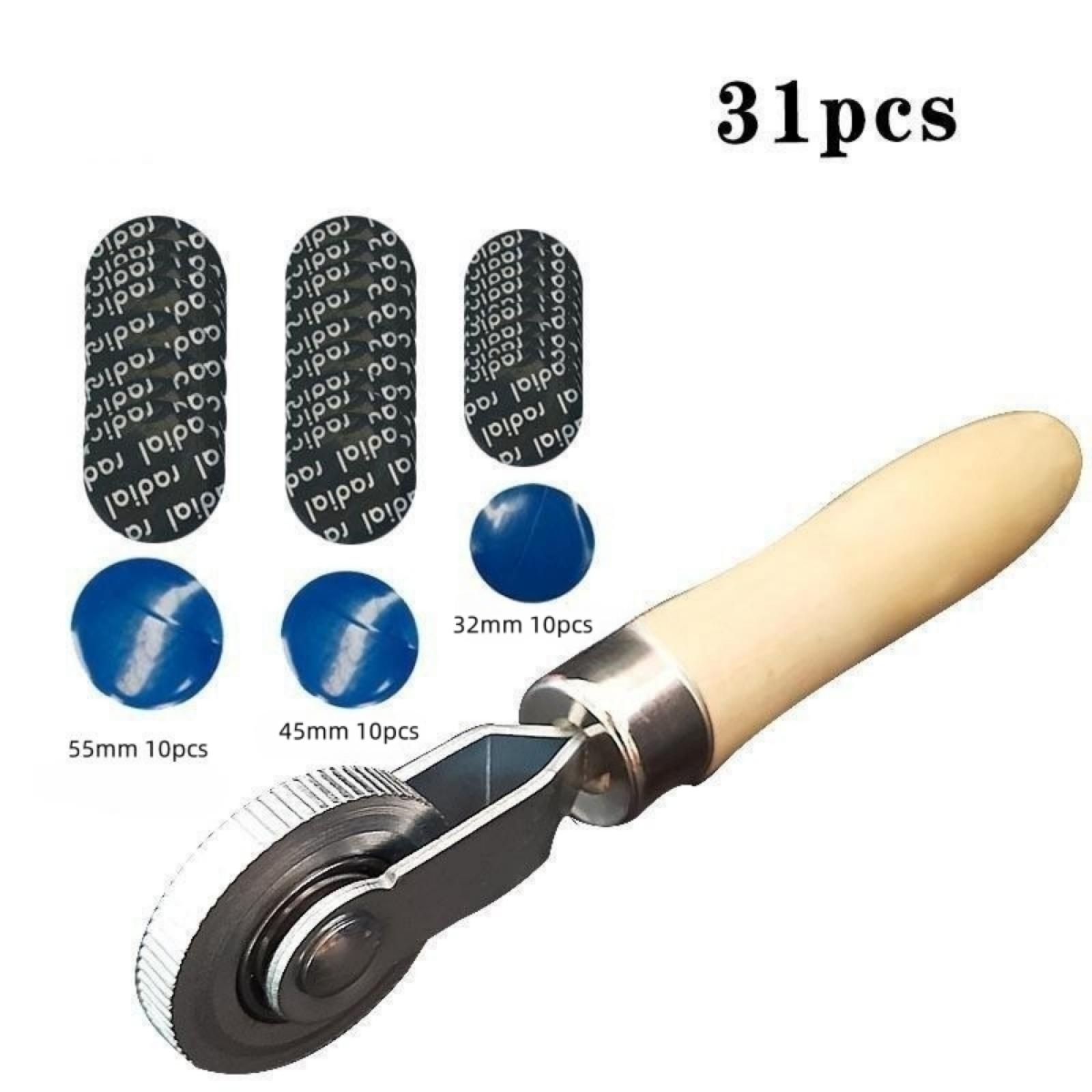 31pcs Tire Repair Kit For Bycicle Inner Tube Puncture Patch Kits w/ Tire Patch Roller For Cycling Mountain Bicycle Motorcycle United States
