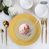 100 Pieces Round Charger Plates Set, Elegant Gold Charger Plates for Wedding Birthday Party Dinner Banquet Event Table Decor