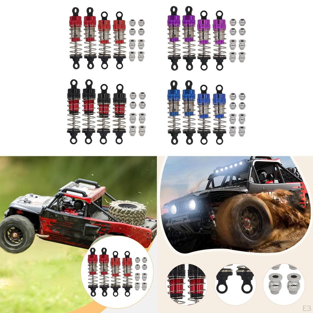 Metal Oil Shock Absorber Kit 66mm and 72mm Replacement for 14210 14209 1: 14 RC Vehicle Accessory