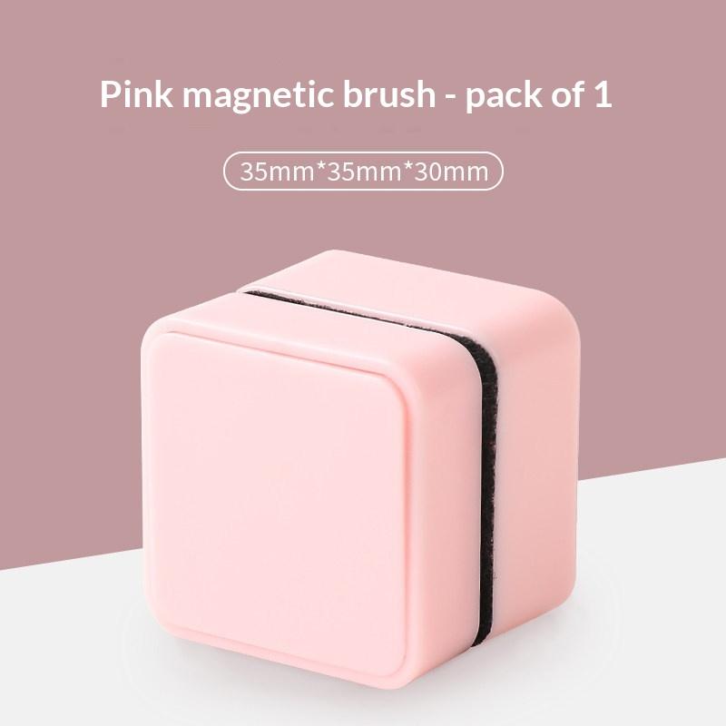 Mini Square Magnetic Brush Aquarium Glass Cleaner Scratch-Resistant Glass Cleaner Magnetic Brush For Small Aquarium Fish Tank розовый