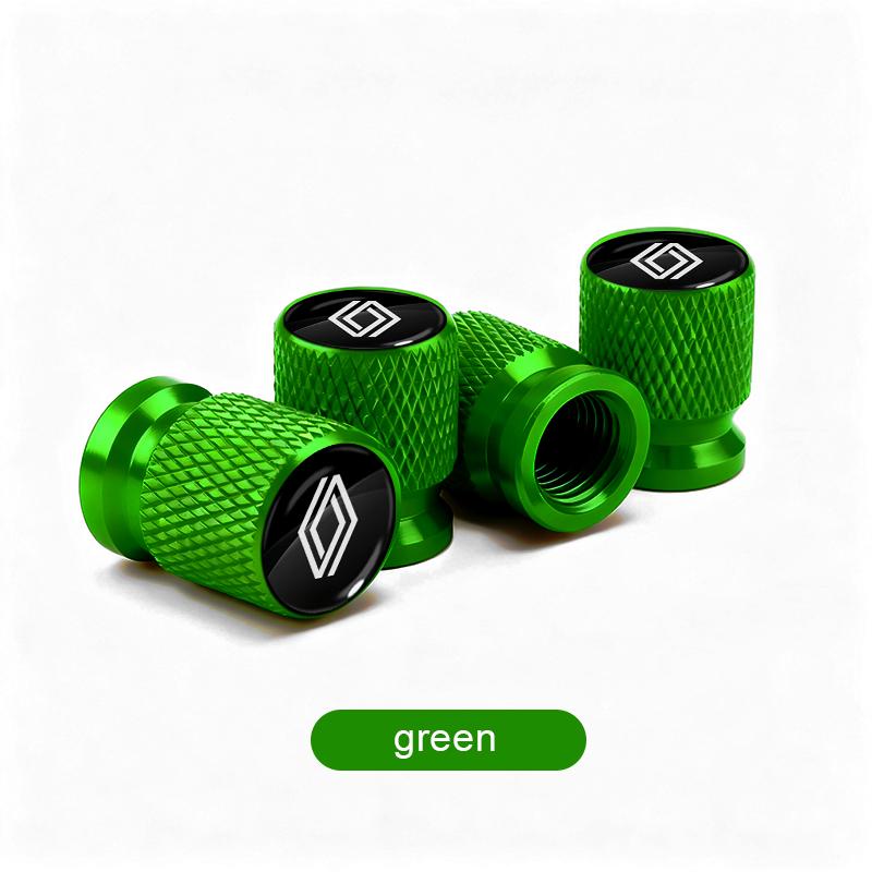 4pcs Car Tire Valve Stems Cap Aluminum Tyre Wheel Stem Air Valve Cover Airdust For Renault Clio Laguna 2 Megane 2 3 Duster Logan