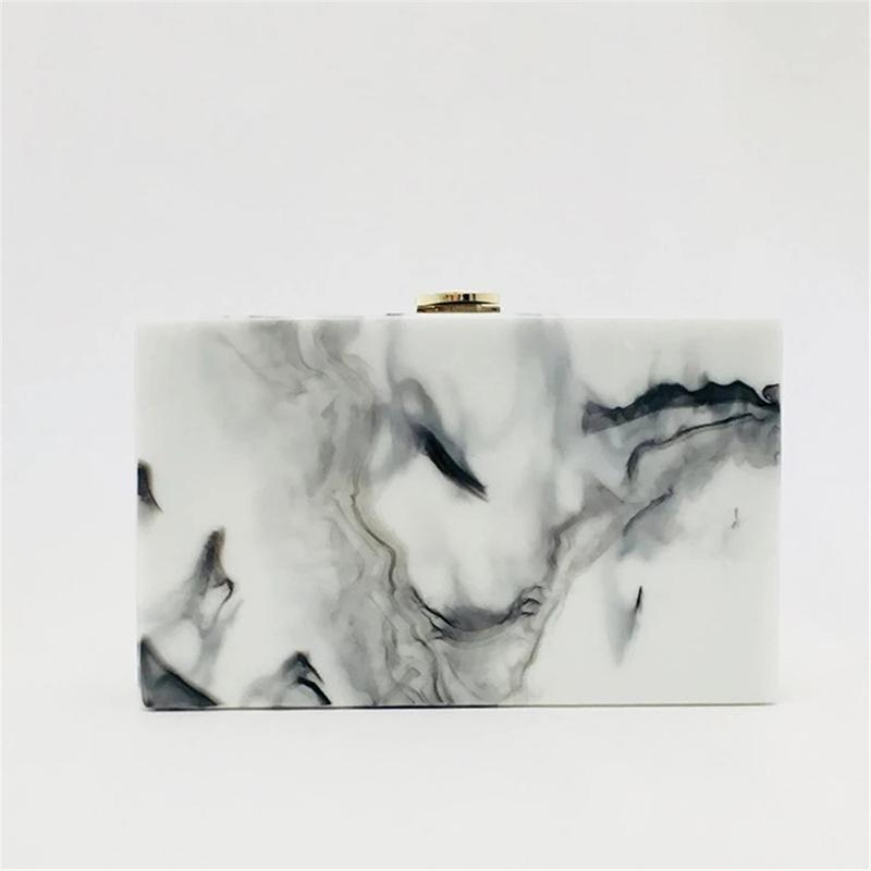New Designer Wallet Chinoseries Marble Pattern Hangbags Ink Print Acrylic Clutch Purse Vintage Evening Bag Mini Messenger Bags