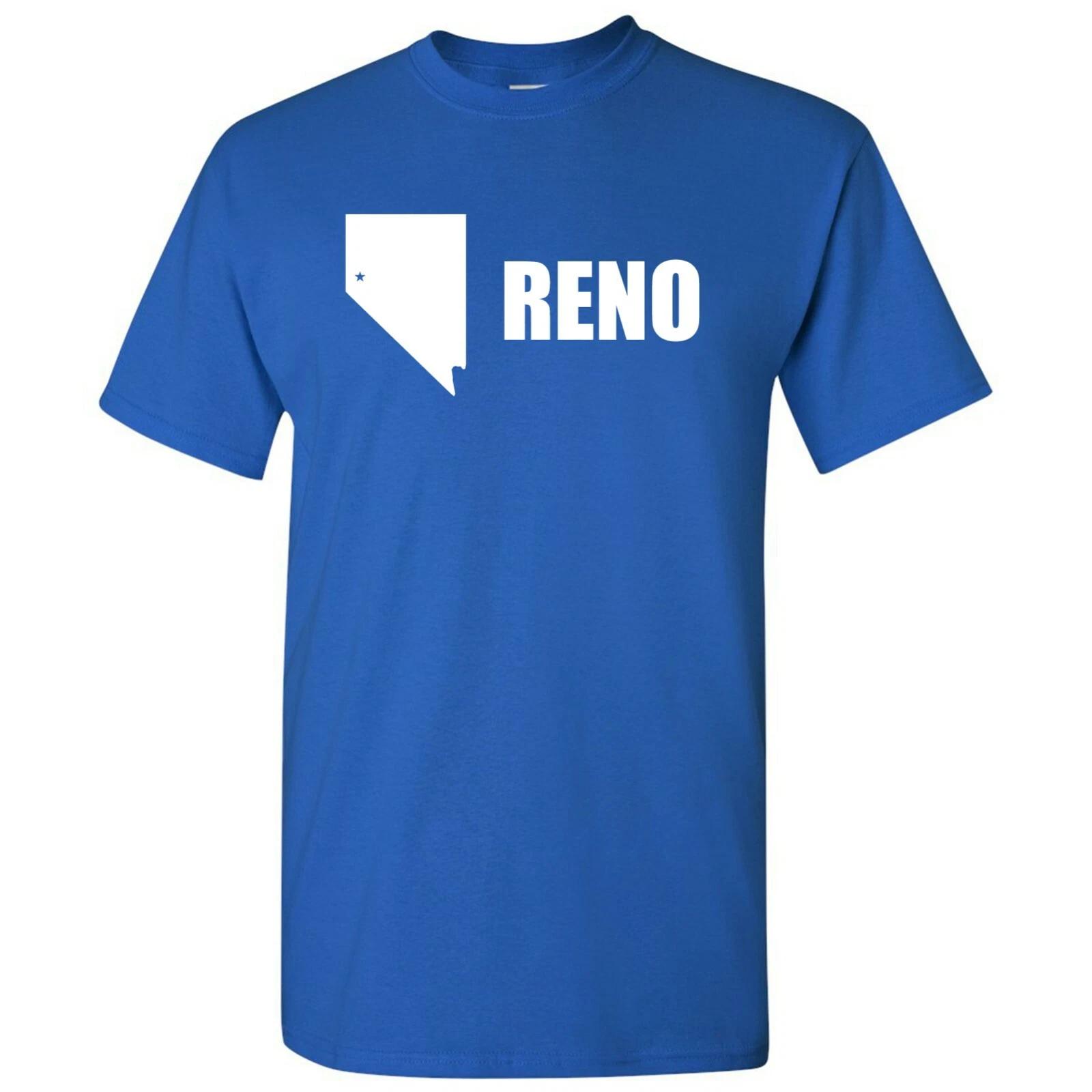Reno US City Flag Basic Cotton T-Shirt - Royal S