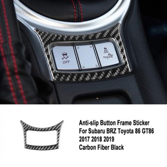 Carbon Fiber Gear Shift Console Button Cover Trim For Toyota 86 Subaru BRZ 17+