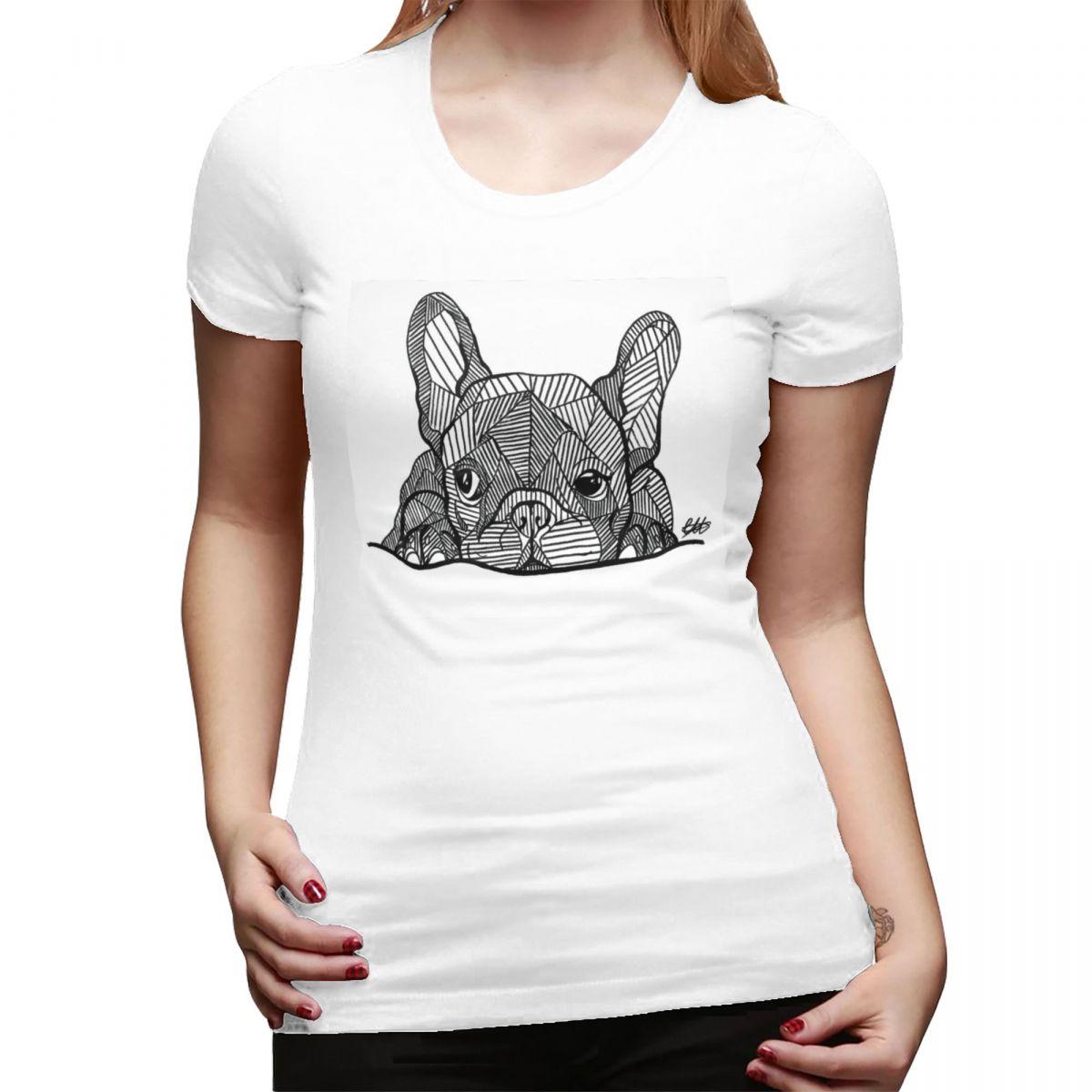 

French Bulldog Puppy TShirt for Women Crew Neck Streetwear T Shirts Womens Short Sleeve Summer Clothes Tops S