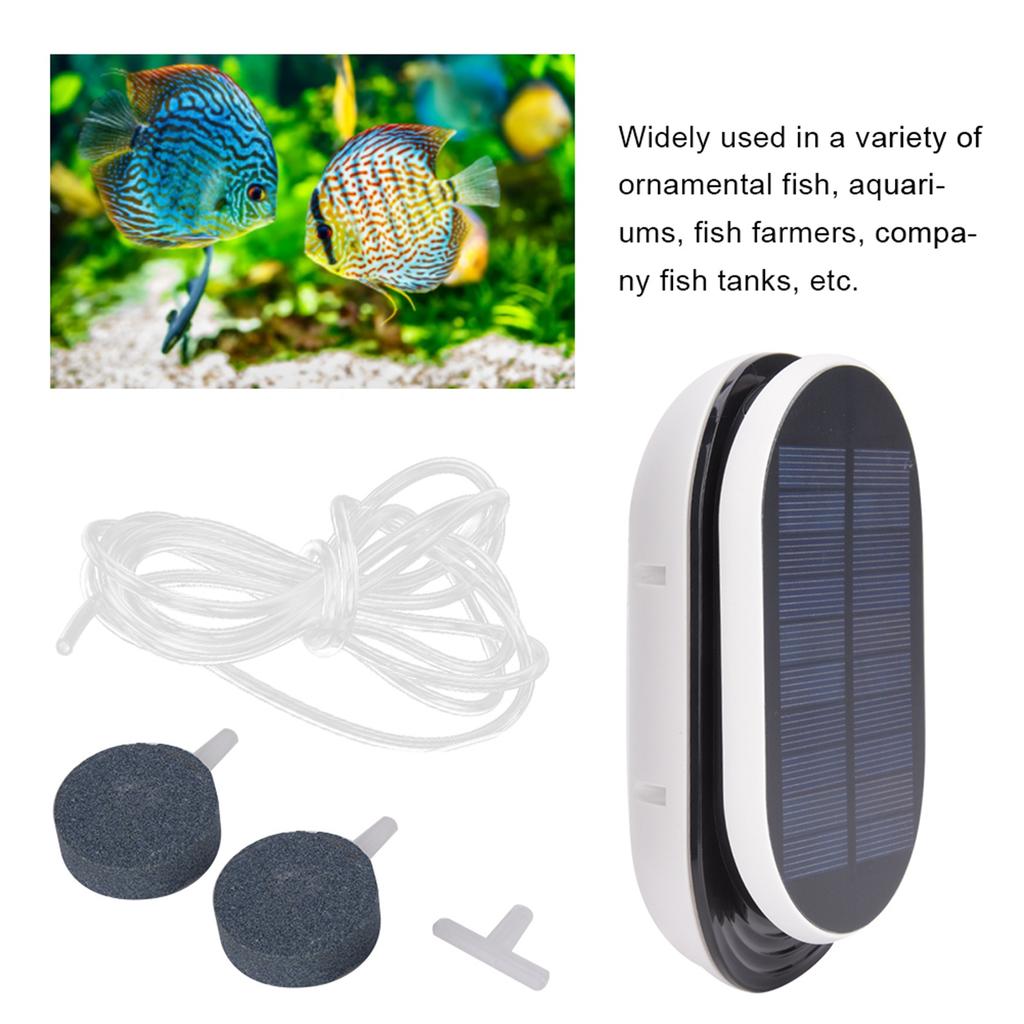 AP007 3-stufige solarbetriebene Luftpumpe Tragbarer Sauerstoffanreicherungslüfter für Aquarien