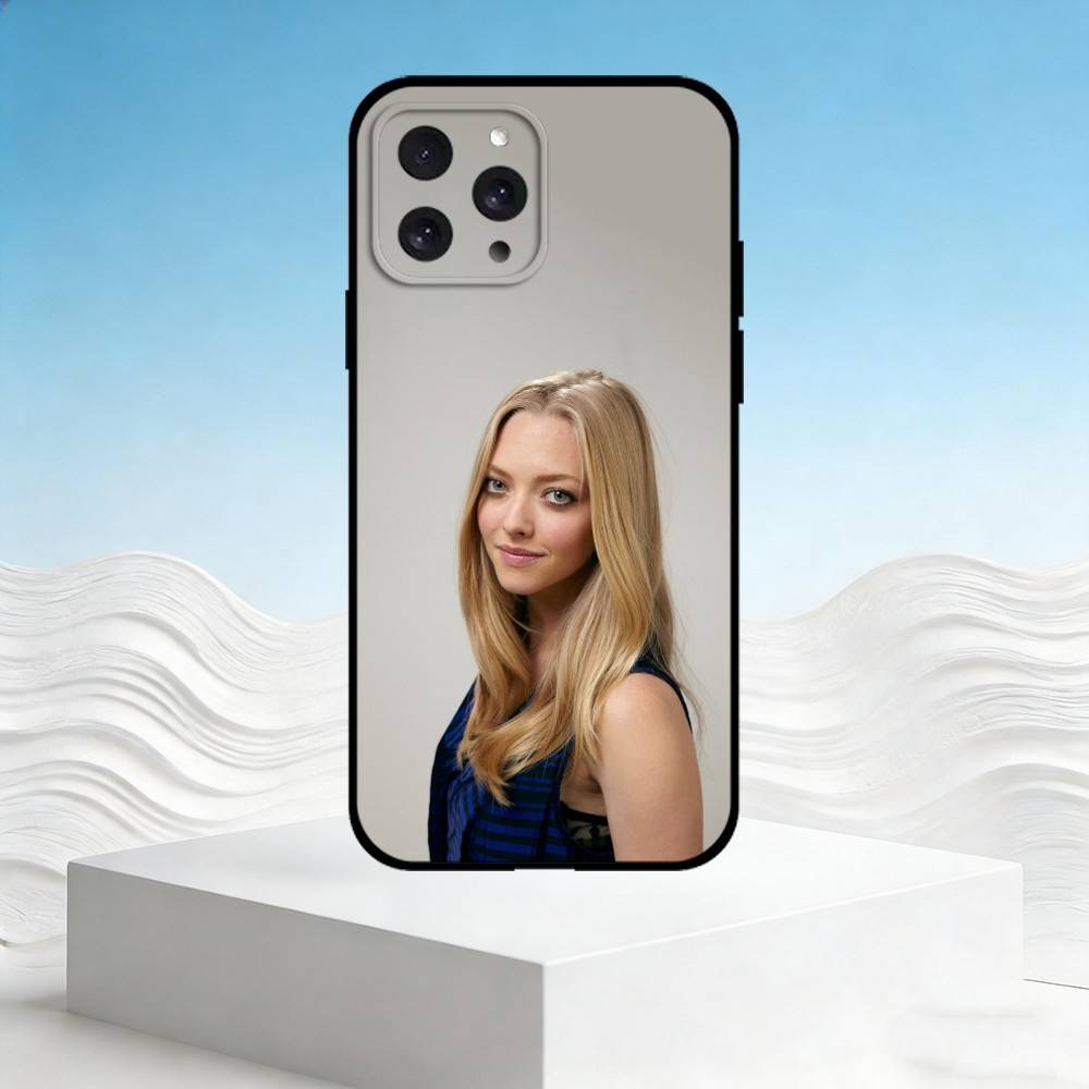 

A-Amanda Seyfried Phone Case For iPhone 17,16,15,14,13,12,11 Plus,Pro Max,SE4Soft Silicone Black Cover iPhone16pro