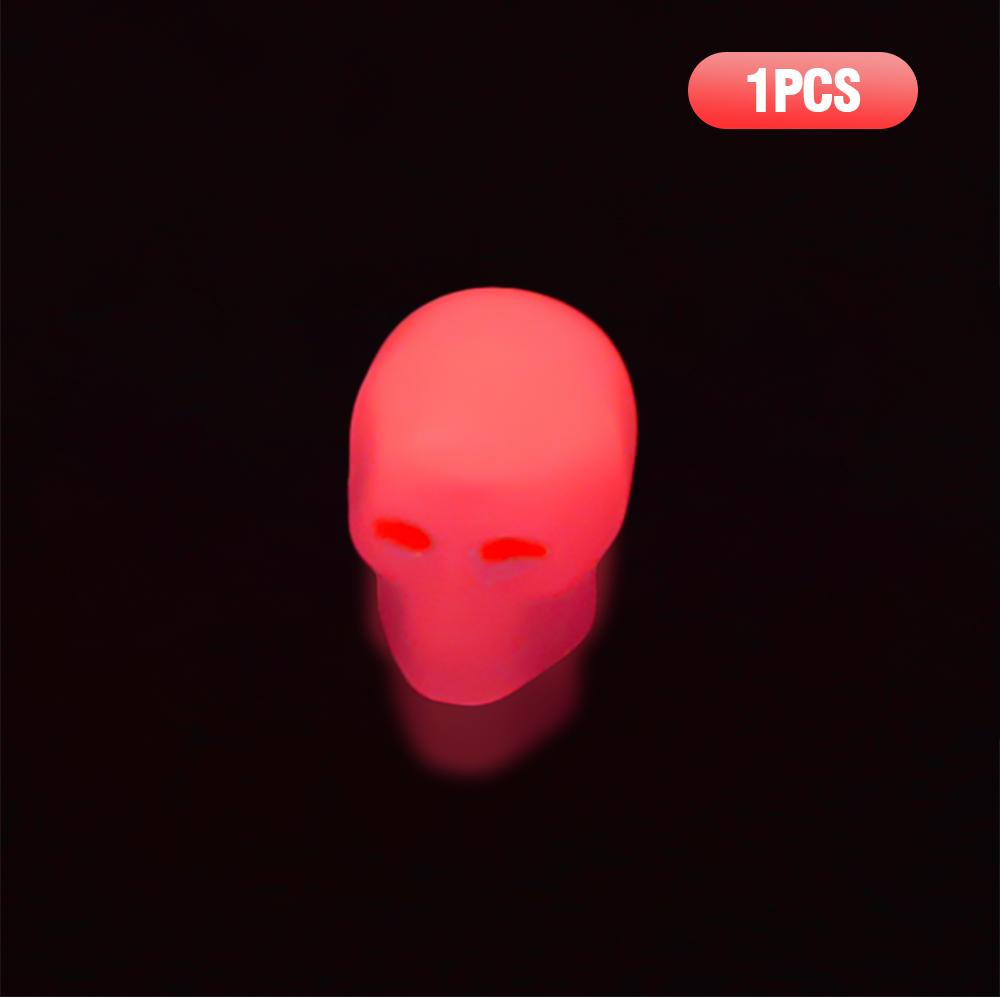 Skull Tire Luminous Valves Cap Night Glowing Tyre Nozzle Cover Universal Auto Truck Motorcycles Bike Fluorescent Valve Stem Caps