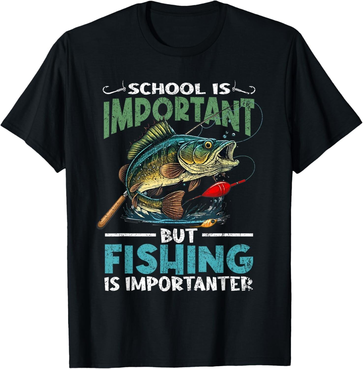 Funny Fishing For Boys Fish Saying Bass Fisherman Gift Unisex T-Shirt S разноцветный