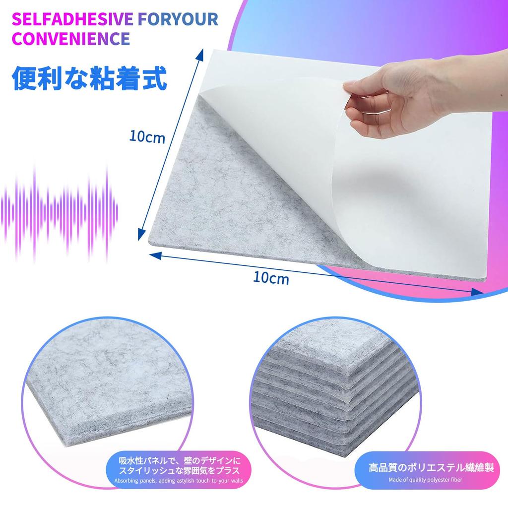 XXIAOTIAN Sound-Absorbing Panels, High-Density, Interior Decor, Soundproofing Sheets, Lightweight, Easy Installation, Moisture-Resistant,